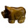 Gravur Nashorn, 40mm, Tigerauge