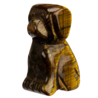 Gravur Hund, 38mm, Tigerauge