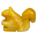 Gravur Eichhörnchen, 37mm, gelbe Jade