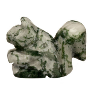engraving squirrel, 37mm, tree agate