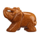 Gravur Elefant, 36mm, Goldfluss
