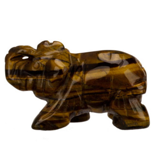 engraving elephant, 36mm, tiger eye