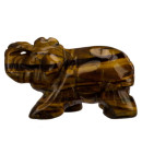 Gravur Elefant, 36mm, Tigerauge