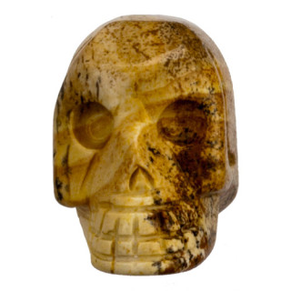 Gravur Totenkopf, 36mm, Bilderjaspis