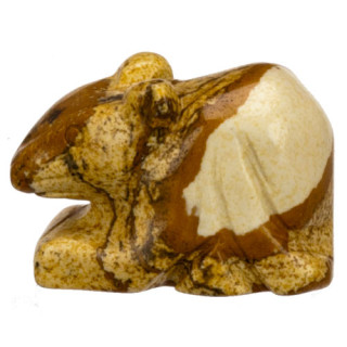 engraving mouse, 36mm, picture jasper