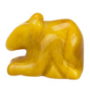 Gravur Maus, 36mm, Gelbe Jade