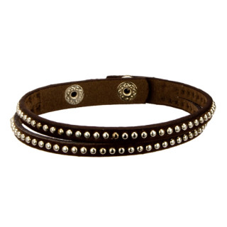 Bracelet PU, 23cm, brown
