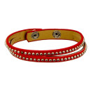 Bracelet PU, 23cm, red