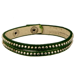 Wickelarmband PU, 23cm, Grün
