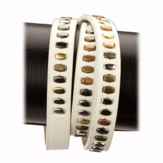 Bracelet PU, 60cm, white