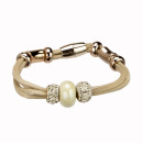 Modearmband mit Magnetverschluss, Creme