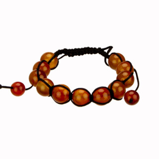 Shamballa Armband, 10mm, Karneol