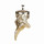 Pendant mother of pearl, galvanized, oval 56x30mm