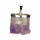 Anhänger Amethyst, galvanisiert, oval 30x25mm