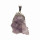 Anhänger Amethyst, galvanisiert, 50x45mm