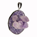 Anhänger Amethyst, galvanisiert,46x40x25mm