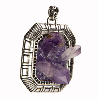 Anhänger Rechteck Amethyst, 54x45x20mm
