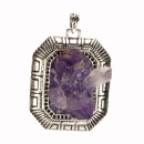 Anhänger Rechteck Amethyst, 54x45x20mm