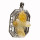 Pendant rectangle citrine, 54x45x20mm