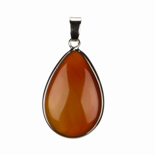 Pendant set, 32x22mm, agate red