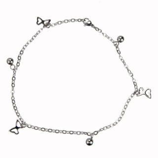 Armkette Edelstahl, 28cm, Silber