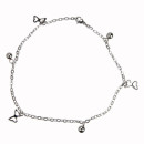 Armkette Edelstahl, 28cm, Silber