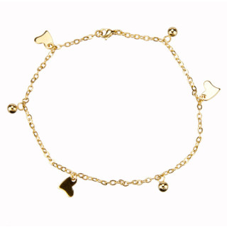 Armkette Edelstahl, 28cm, Gold