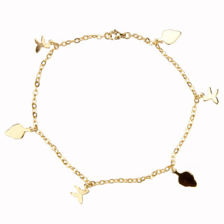 Stainless steel bracelet, gold