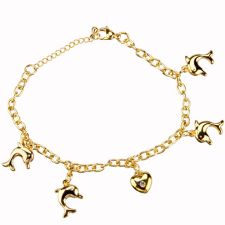 Stainless steel bracelet, gold