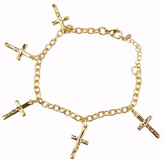 Stainless steel bracelet, gold