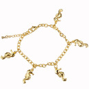 Stainless steel bracelet, gold