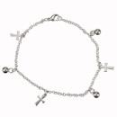 Armkette Edelstahl, 21cm, Silber