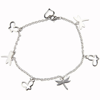 Armkette Edelstahl, 21cm, Silber
