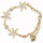 Stainless steel bracelet with stones, gold