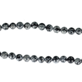 strand snowflake-obsidian, ball, 10mm