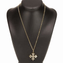 Modekette Gold, Kreuz mit Metallkette