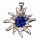 Pendant Edelweiss 36x39mm blue