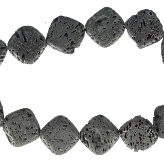 String of lava stones, 30x30mm