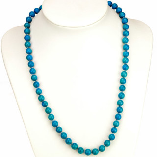 Special price: Necklace mother of pearl, blue, AB, 7mm