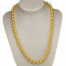 Special price: Necklace mother of pearl, gold, AB, 8mm