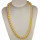 Special price: Necklace mother of pearl, gold, AB, 8mm