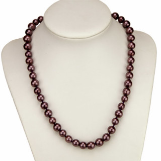 Special price: Necklace mother of pearl, lilac, AB, 8mm