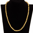 Special price: Necklace mother of pearl, gold, AB, 6mm