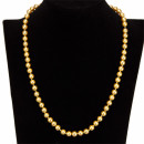 Sonderpreis: Halskette Perlmutt, Gold, AB, 6mm