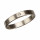Edelstahlring mit Stein, Silber, 4mm