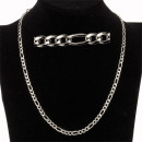 Figaro necklace stainless steel, 45cm, 4,5mm