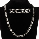 Figaro necklace stainless steel, 45cm, 7,5mm