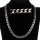 Curb necklace stainless steel, 45cm, 8mm