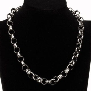 Rolo necklace stainless steel, 45cm, 11mm
