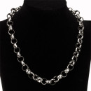 Rolo necklace stainless steel, 50cm, 11mm